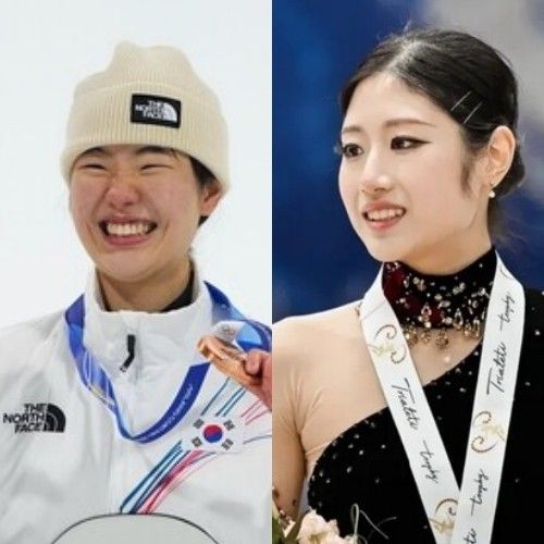 (좌측부터) 스노보드 유승은(성복고), 피겨스케이팅 이해인(고려대). /사진=뉴시스(AP), 디제이엔터테인먼트