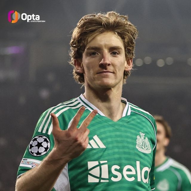 뉴캐슬 유나이티드 공격수 앤서니 고든. /사진=옵타