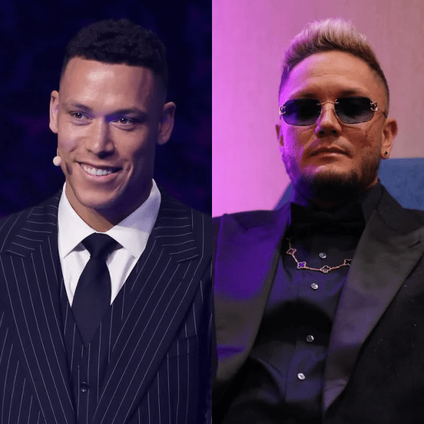 (좌측부터) 월드컵 조추첨에 참석한 애런 저지, 라틴 그래미 어워즈에 참석한 미겔 로하스. /사진= 피파 공식 채널, 로하스 공식 채널