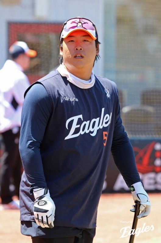 강백호가 호주에서 열린 한화 이글스 스프링캠프에서 훈련에 임하고 있다. /사진=한화 이글스