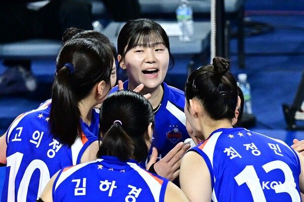 환호하는 IBK기업은행 전수민. /사진=KOVO