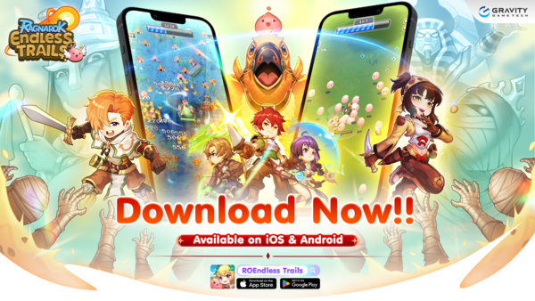 그라비티의 태국 지사 그라비티 게임 테크(GGT)가 로그라이크와 실시간 배틀로얄을 결합한 모바일 RPG ‘Ragnarok Endless Trails’를 동남아시아 9개 지역에 정식 출시했다.(▲그라비티 홍보unit_Ragnarok Endless Trails 정식 론칭 이미지). /사진=그라비티