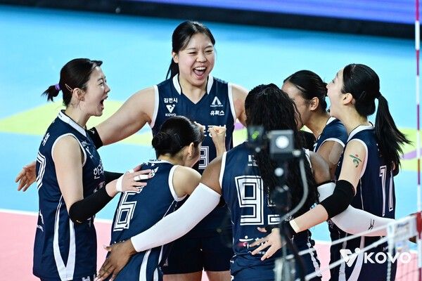 한국도로공사 선수단. /사진=한국배구연맹
