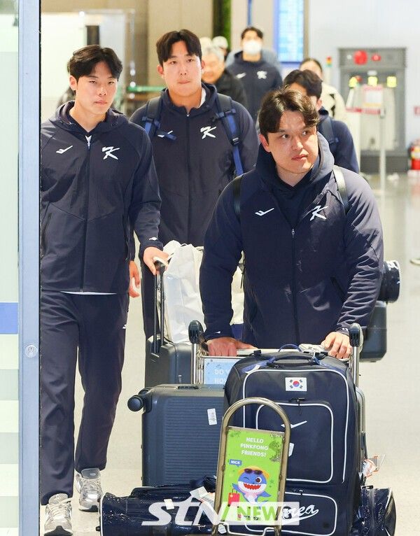 WBC 전지훈련 마친 야구대표팀. /사진=뉴시스