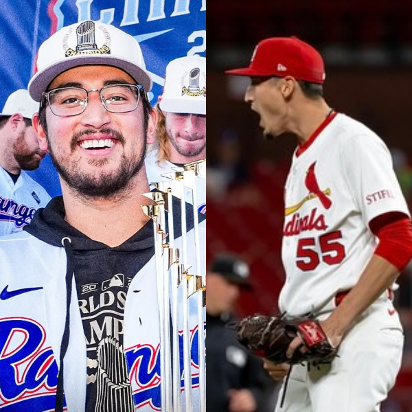 (좌측부터) 데인 더닝, 라일리 오브라이언. /사진=텍사스 레인저스 공식 채널, 오브라이언 개인 채널