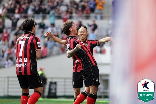 득점 후 세레머니하는 클리말라. /사진=한국프로축구연맹