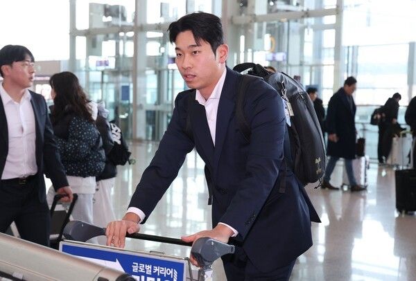 출국하는 이해승. /사진=삼성 라이온즈