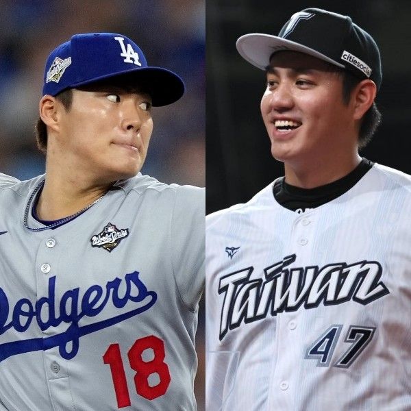 (좌측부터) 야마모토 요시노부, 정하오쥔. /사진= 뉴시스(AP), CPBL 공식 채널