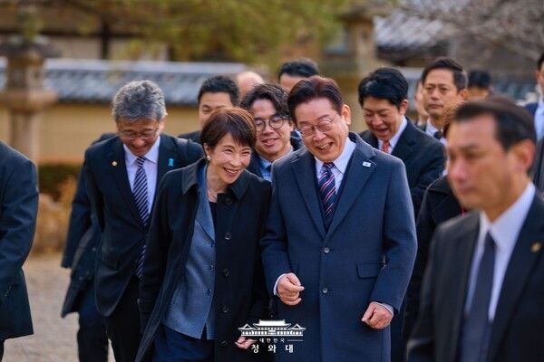 (좌측부터) 다카이치 사나에 일본 총리, 이재명 대통령. /사진=청와대