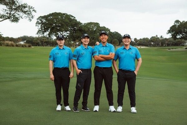 코리안GC 소속 김민규, 송영한, 안병훈, 대니 리(왼쪽부터) /사진=LIV Golf