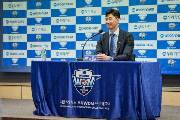 박철우 우리카드 신임 감독. /사진=우리카드