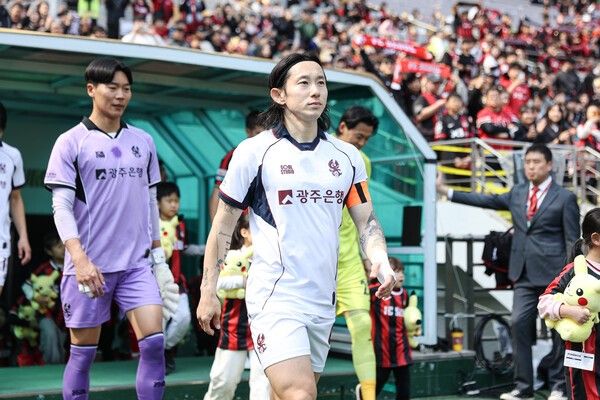 광주FC 공격수 신창무. /사진=광주FC