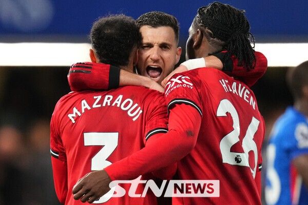 첼시전에서 승리해 기뻐하는 맨체스터 유나이티드. /사진=뉴시스(AP)&nbsp;