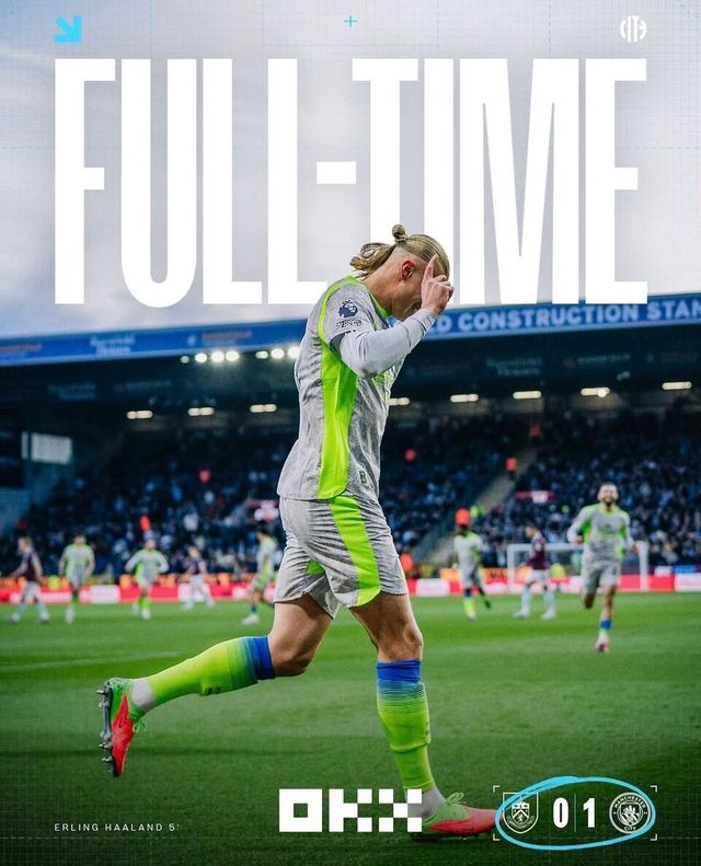 23일 오전 4시 영국 번리에 위치한 터프 무어에서 열린 2025~26시즌 잉글리시 프리미어리그(EPL) 34라운드 번리전에서 1-0으로 승리한 맨체스터 시티. /사진=맨체스터 시티