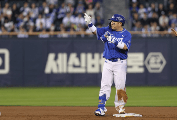 삼성은 10일 창원NC파크에서 열린 2026 신한 SOL KBO리그 주말 3연전 마지막 경기에서 NC를 11-1로 완파했다.(▲ 삼성 지명타자 최형우). /사진=삼성 라이온즈