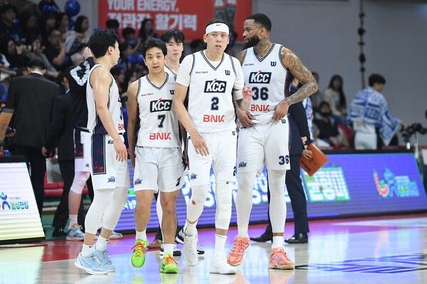 부산 KCC 허훈, 허웅, 최준용, 송교창, 숀 롱. /사진=KBL