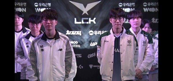 3일 오후 서울 종로구 치지직 롤파크에서 열린 ‘2026 리그 오브 레전드 챔피언스 코리아(LCK)’ 정규 시즌 1라운드 경기 1세트, KT 롤스터대 한진 브리온 1세트는 한진 브리온이 승리를 가져갔다. (▲BRO & KT=1:0). /사진=네이버 치지직 라이브영상 캡처