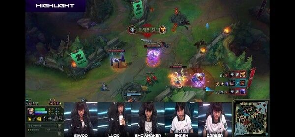 31일 서울 종로구 롤파크에서 열린 2026 리그 오브 레전드 챔피언스 코리아(LCK) 정규시즌 2라운드 2경기 1세트에서 디플러스 기아가 1세트 농심 레드포스를 제압하고 먼저 웃었다.(▲DK & NS=1:0). /사진=네이버 치지직 라이브영상 캡처