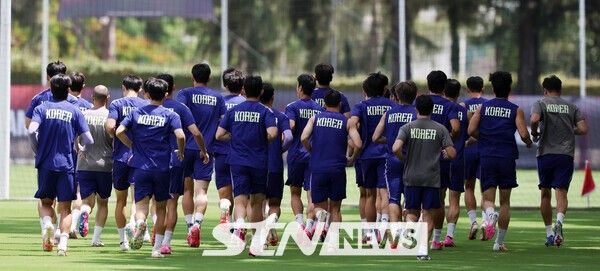 멕시코전 대비 훈련을 진행 중인 홍명보호 /사진=뉴시스