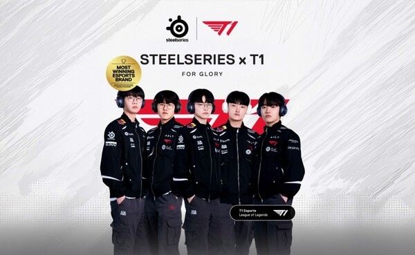 세계 최초 게이밍 기어 브랜드 스틸시리즈(SteelSeries, CEO 에티샴 라바니)가 e스포츠 전문 기업 T1과 공식 파트너십 연장 계약을 체결했다고 밝혔다.(▲스틸시리즈 X T1 파트너십 재계약). /사진=스틸시리즈