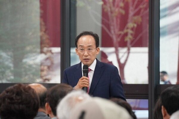 추경호 당선인이 당선 소감과 함께 시정 운영구상을 밝히고 있다. / 사진=추경호 당선인