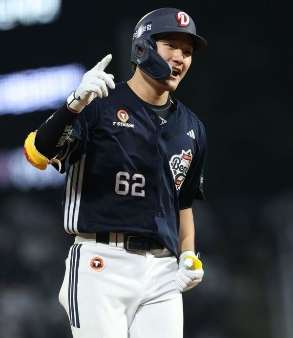 18일, 두산은 창원NC파크에서 열린 2026 KBO리그 원정경기에서 안재석의 2홈런 7타점을 필두로 NC 다이노스를 꺾고 후반기 2연승을 달린다. (▲두산 안재석). /사진=두산 베어스