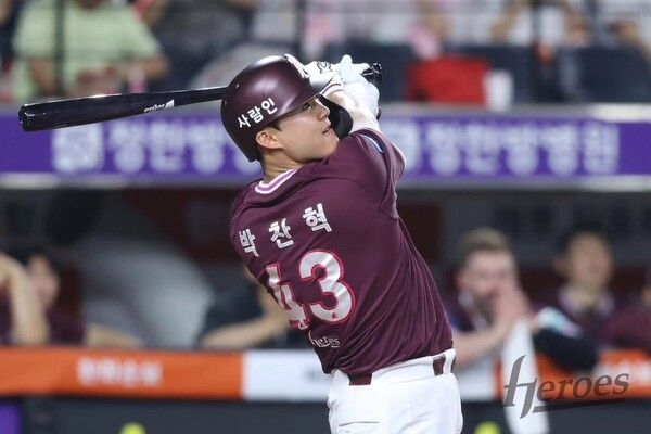17일 키움이 대전 한화생명볼파크에서 열린 2026 신한 SOL KBO리그 원정 경기에서 한화 이글스를 7-6으로 제압했다. (▲키움 박찬혁, 5타수 1안타 1홈런 1득점 2타점 2삼진). /사진=키움 히어로즈
