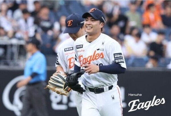 2일 한화가 대전 한화생명 볼파크에서 열린 2026 신한 SOL KBO리그 KT와 홈경기에서 14-3로 승리했다. (▲한화 선발투수 왕예청(승), 5이닝 85구 6피안타 3탈삼진 2실점). /사진=한화 이글스