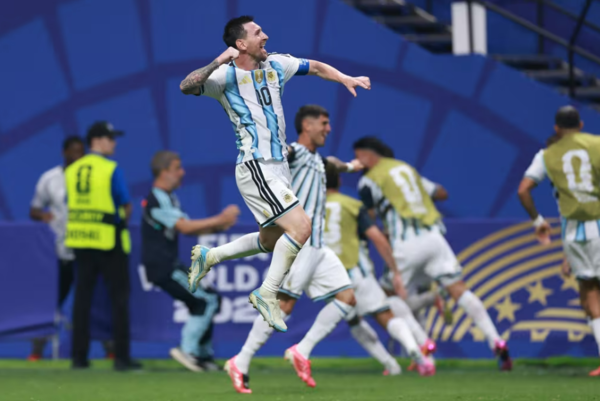 2026 북중미 월드컵 아르헨티나 주장 리오넬 메시가 세리모니를 하고 있다. /사진=FIFA