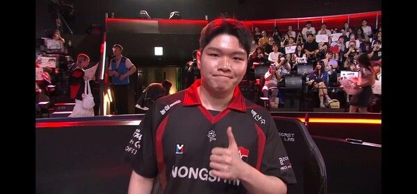 29일 농심 레드포스가 LCK 라이즈 그룹 첫 경기에서 키움 DRX를 세트스코어 2-0으로 꺾었다. (▲농심 레드포스 & 키움 DRX=2:0). /사진=네이버 치지직 라이브영상 캡처