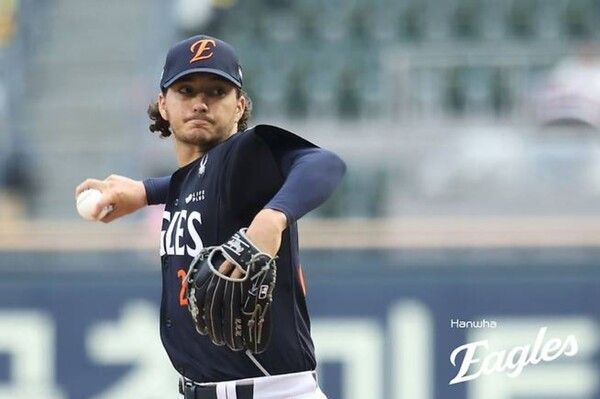 3일 한화가 서울 잠실구장에서 열린 2026 신한 SOL KBO리그 LG와 주말 3연전 첫 경기에서 8-1로 승리했다. (▲한화 선발투수 오웬 화이트(승), 7이닝 111구 4피안타 5탈삼진 1볼넷). /사진=한화 이글스