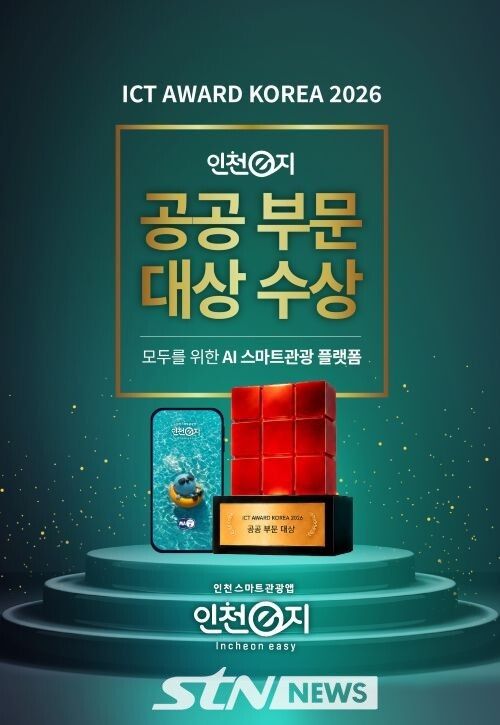 ‘ICT AWARD KOREA 2026’에서 공공·의료 부문 대상 수상한 인천e지. /사진=인천시