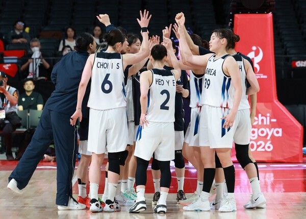 2026 아이치·나고야 아시안게임 농구 여자 조별예선 C조 1경기 한국과 말레이시아의 경기, 한국은 106-40 대승을 거뒀다. /사진=뉴시스
