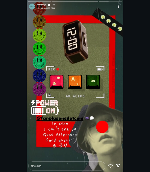 Screenshot_20241030_235358_Instagram.png 지디 실시간 인스타 스토리(오늘 6시 음원 공개)