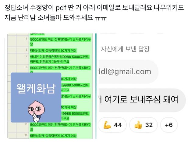 정답소녀 김수정이 악플 관련 pdf 수집 중임