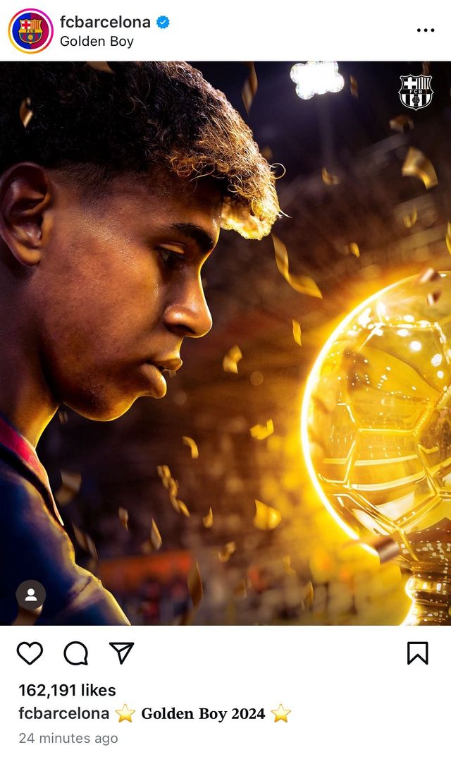 오피셜) 라민 야말 골든보이 수상