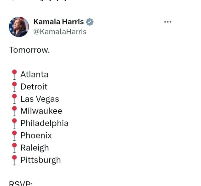 image.png 카멀라 해리스 11월 4일 유세 일정 ㄷㄷㄷㄷㄷ