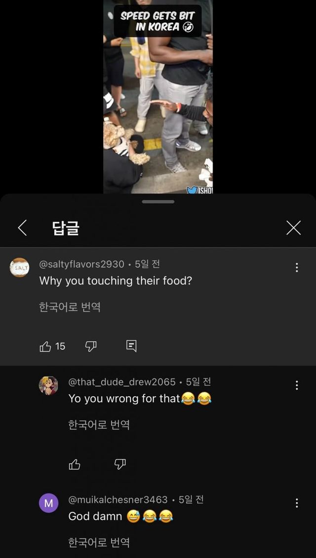 개한테 물린 아이쇼 스피드 외국 반응.jpg