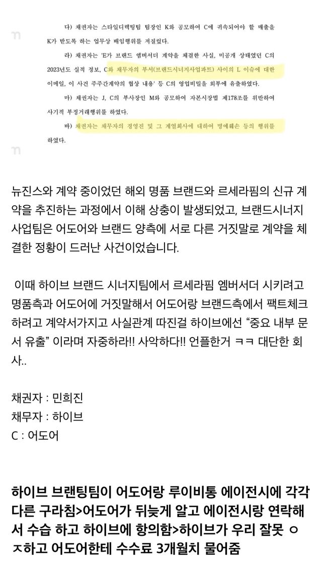 IMG_6022.jpeg 하이브-어도어 루이비통 앰버서더 사건 관련 판결문