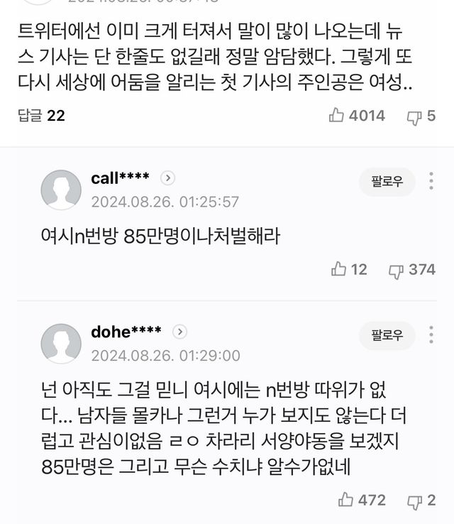 IMG_2489.jpeg 실시간 텔레그램 딥페이크 기사 댓글 근황