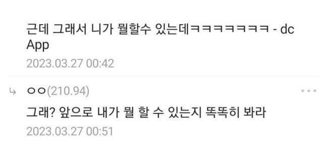 디시에서 너가 뭘 할 수있냐고 도발하면 안되는 이유