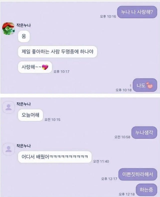 누나와 형 차이 레전드 ㅋㅋㅋㅋㅋㅋㅋㅋ