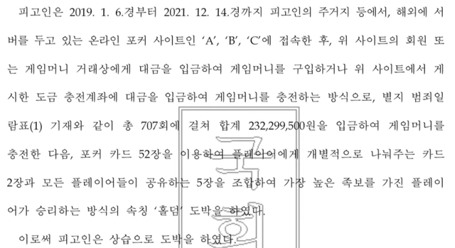 도박에 토탈 232,299,500원 충전 / 총 707회 충전
