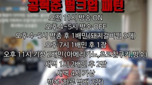 150kg 나가던 공혁준 하루 일과