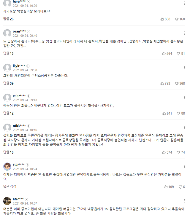 0599ad592686a5b00da692e4e001b172.png 21년 당시 백종원 곱창 사업때 댓글 반응들.jpg