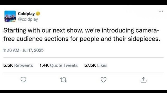 콜드플레이측 입장문 떴다!