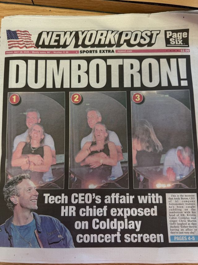 IMG_3188 2.jpeg 오늘자 뉴욕 포스트 1면 ㅋㅋㅋㅋㅋㅋㅋ