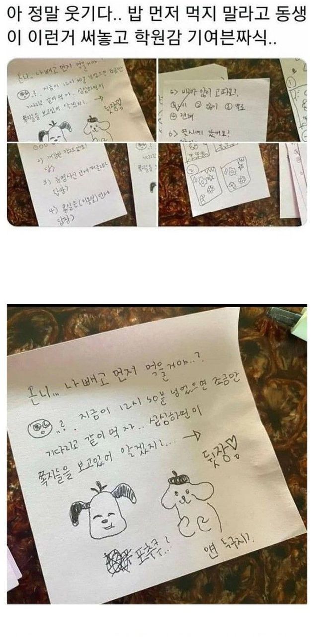 1.jpg 밥 먼저 먹지말라는 동생.jpg