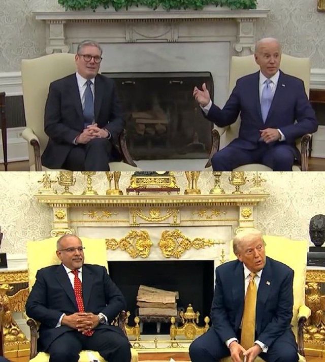 백악관 거하게 꾸며놓은 트럼프ㅋㅋㅋㅋ.JPG