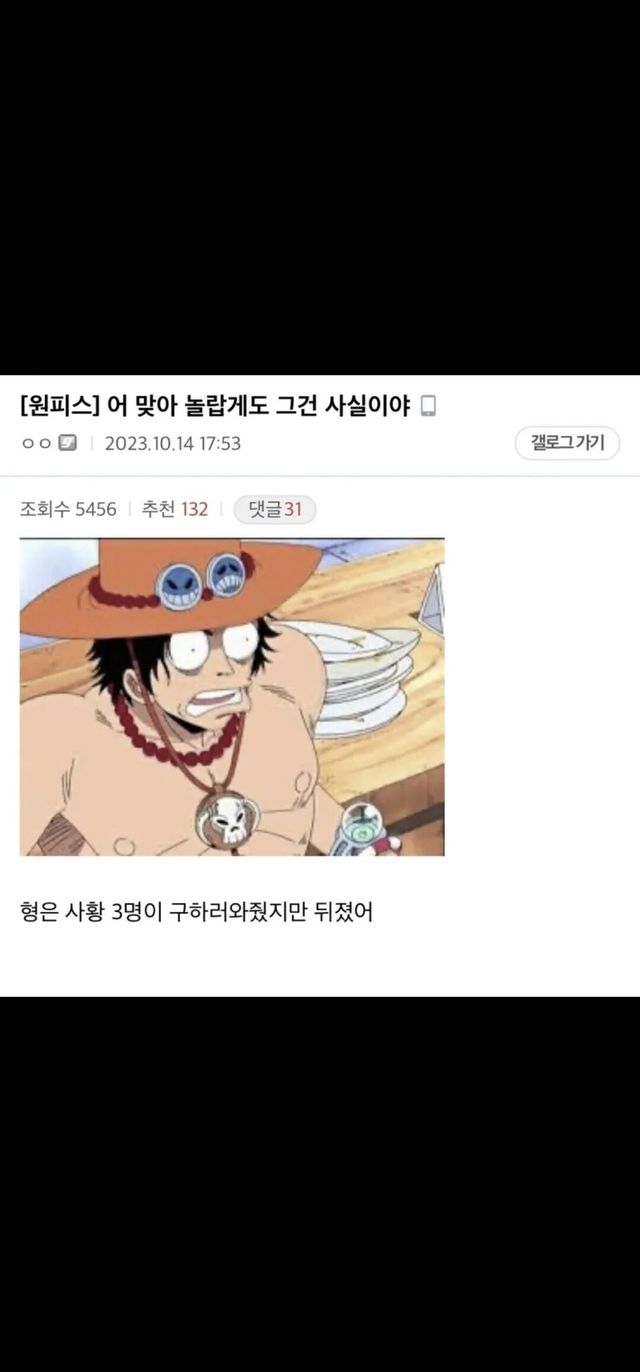 원피스) 어 맞아 놀랍게도 그건 사실이야